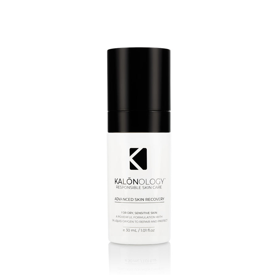 Kalōnology Advanced Skin Recovery with Vitamin E Oil, fine lines, wrinkles, anti ageing, skin discolouration, sensitive skin, dehydrated skin, skin redness includes Vitamin C